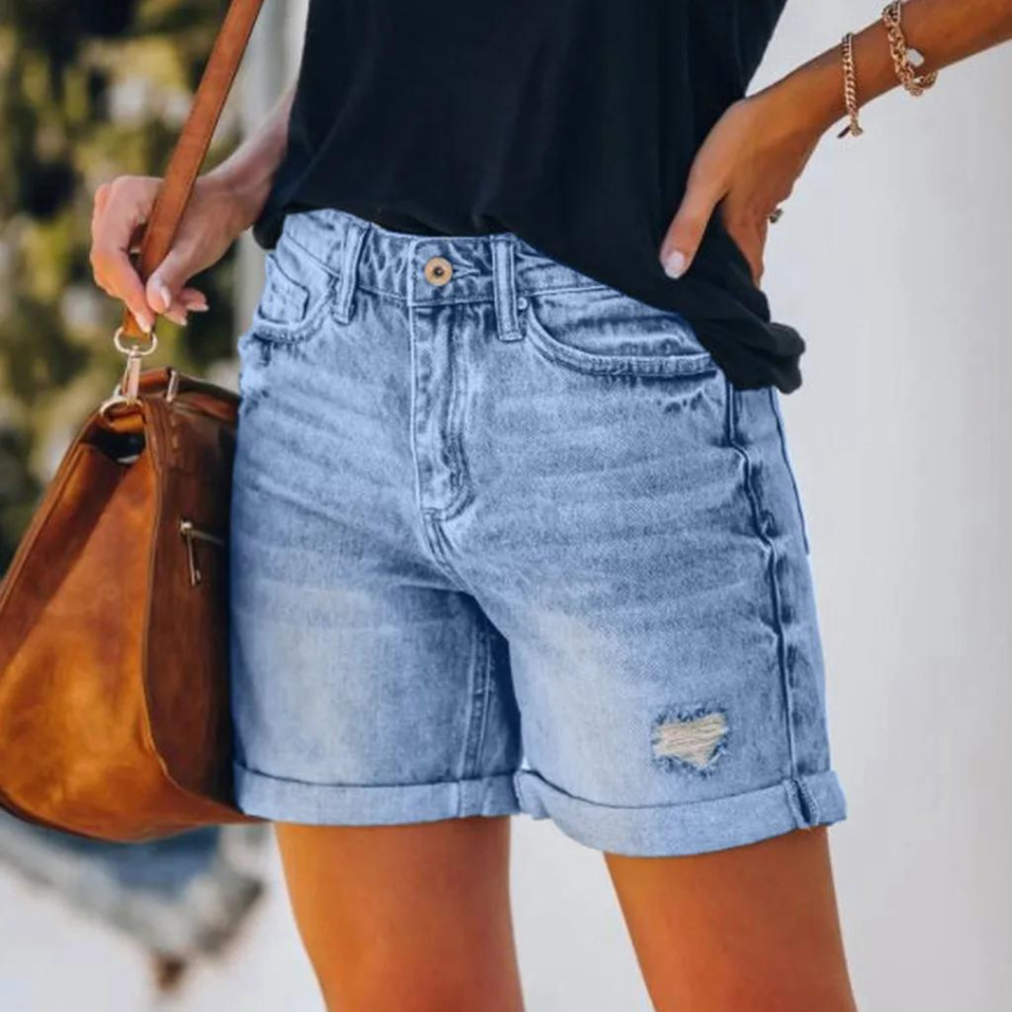 Harper Collins | Short bermuda décontracté en denim