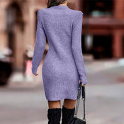 Matilda Robinson | Knitted Round Neck Sweater Dress