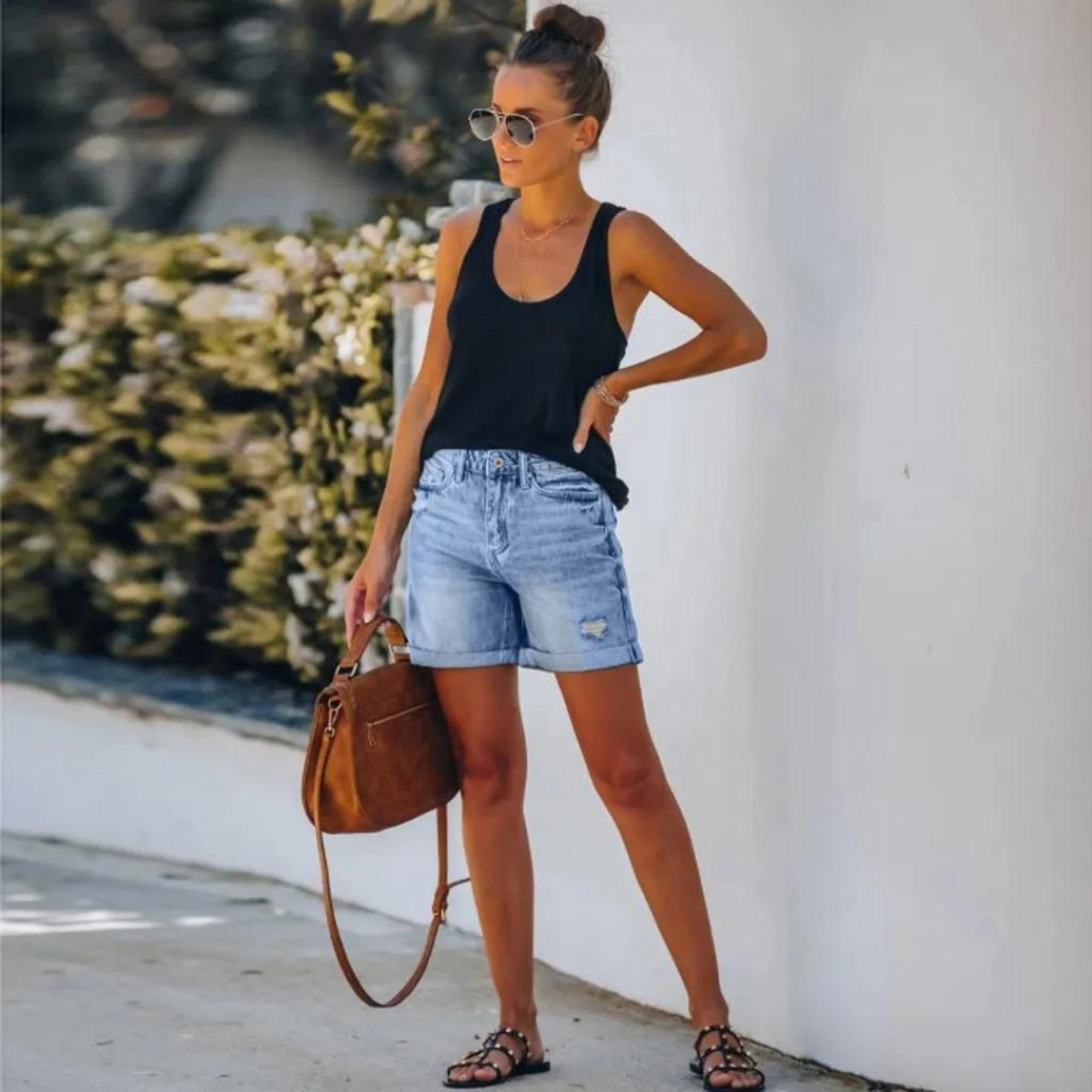 Harper Collins | Short bermuda décontracté en denim