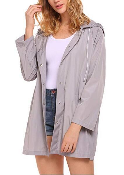 Daisy Marsh | Hooded Lightweight Raincoat with Drawstring Hood