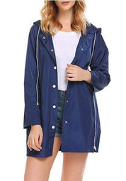 Daisy Marsh | Hooded Lightweight Raincoat with Drawstring Hood