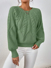 Clara Bennett | Cable Knit Crew Neck Sweater