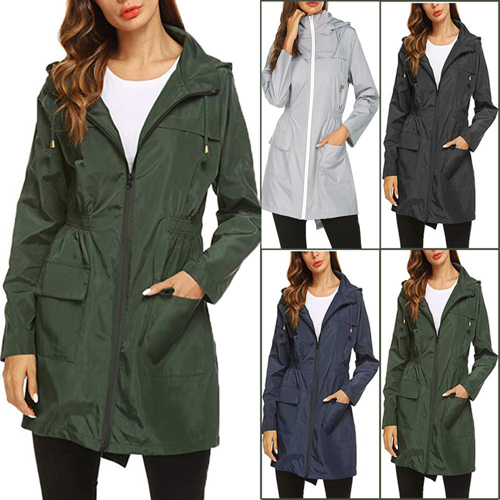 Amelia Turner | Hooded Waterproof Longline Rain Jacket