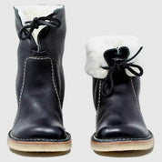 Hazel Redmond | Bottines en cuir doublées de peau lainée
