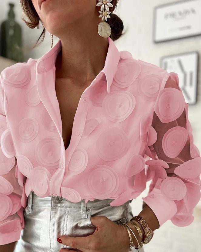 Isabella Moretti | Elegant Sheer Blouse For Women