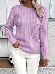 Louisa Bramley | Cable-Knit Round Neck Sweater