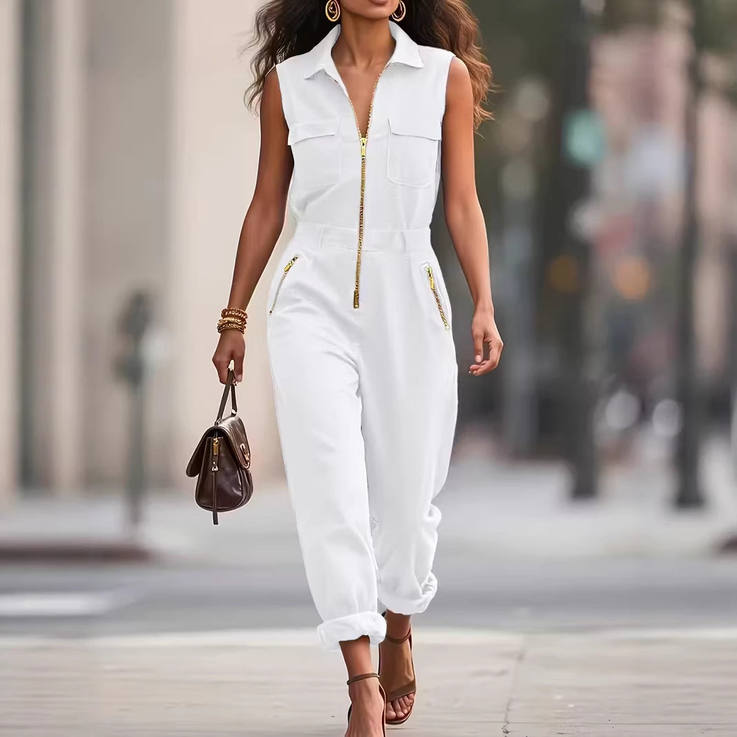 Victoria Sinclair | Sleeveless Utility Jumpsuit For Women