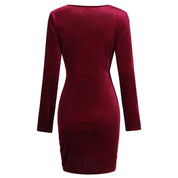 Edith Hill | Robe de fête de Noël en velours à encolure carrée