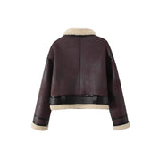 Imogen Davies | Shearling Aviator Cropped Jacket