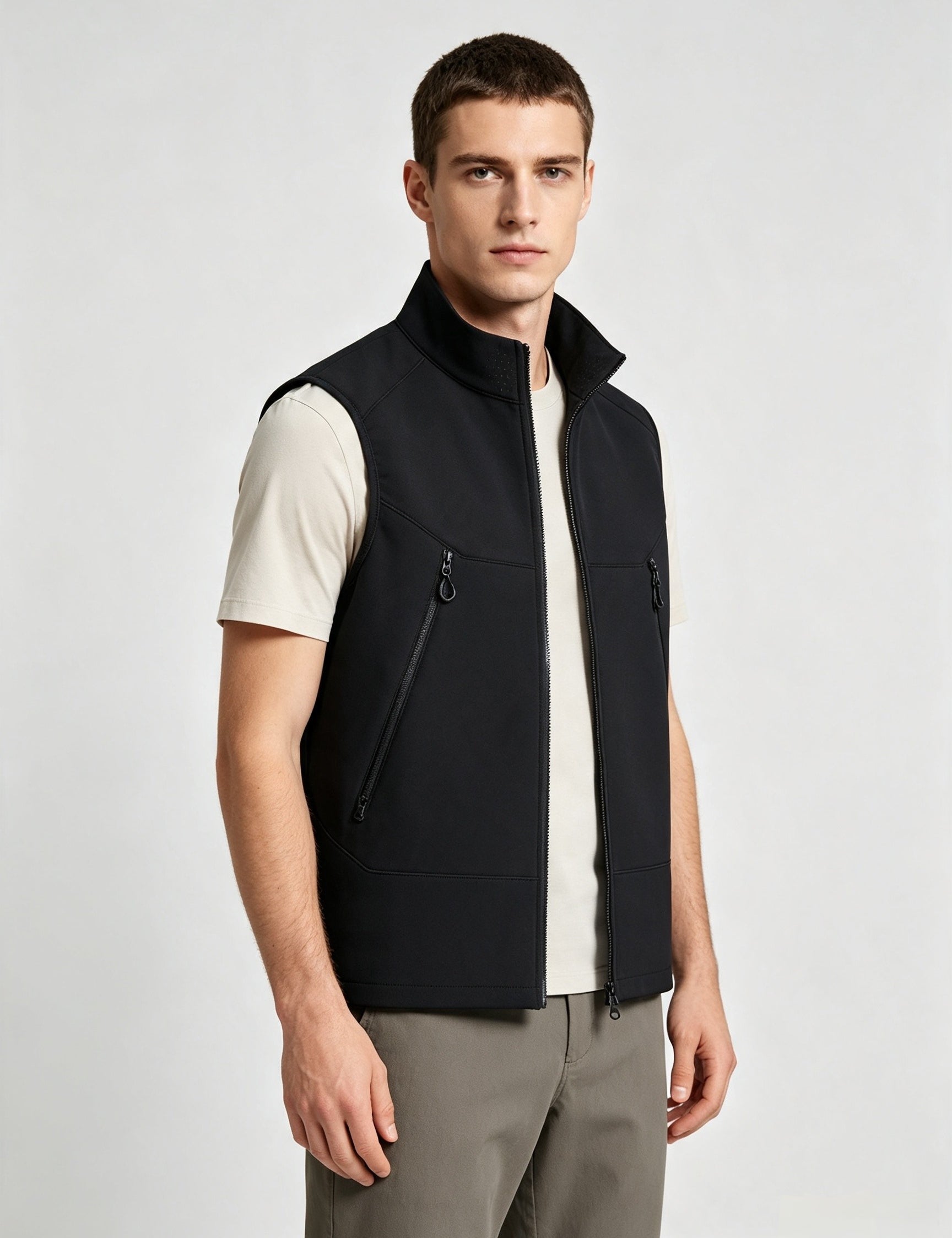 Rosie Hammond | Softshell Zip-Up Gilet in Ice Blue