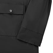 Grace Harrison | Hooded Drawstring Raincoat in Black, Khaki & Navy
