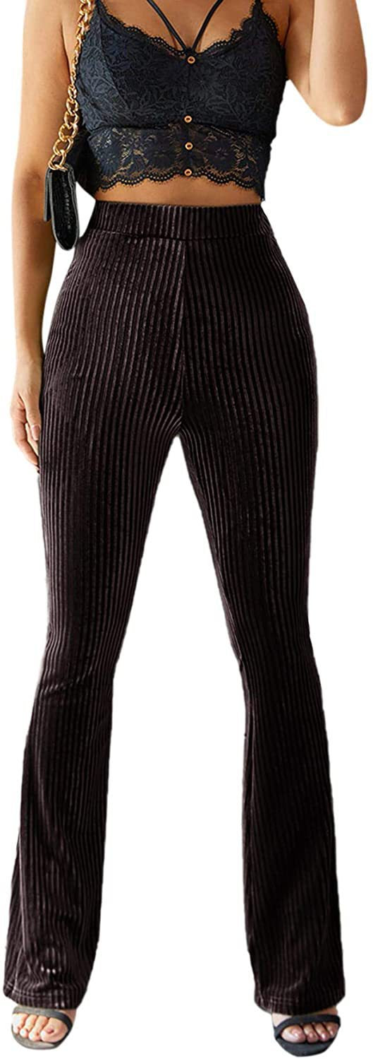 Phoebe Baker | Pantalon évasé côtelé en velours à taille haute