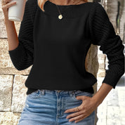 Theodora Barlow | Openwork Sleeve Knit Sweater