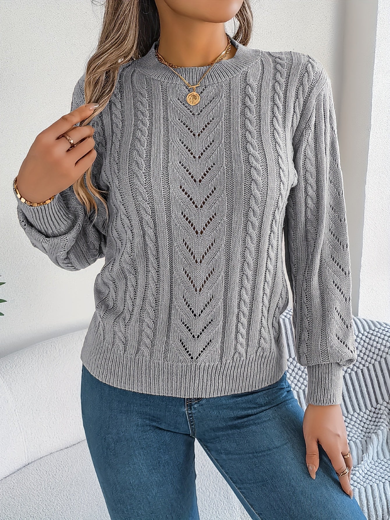 Alice Hughes | Pull texturé en maille torsadée