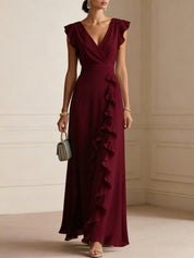 Emilia Whitmore | Robe longue élégante à volants pour femme