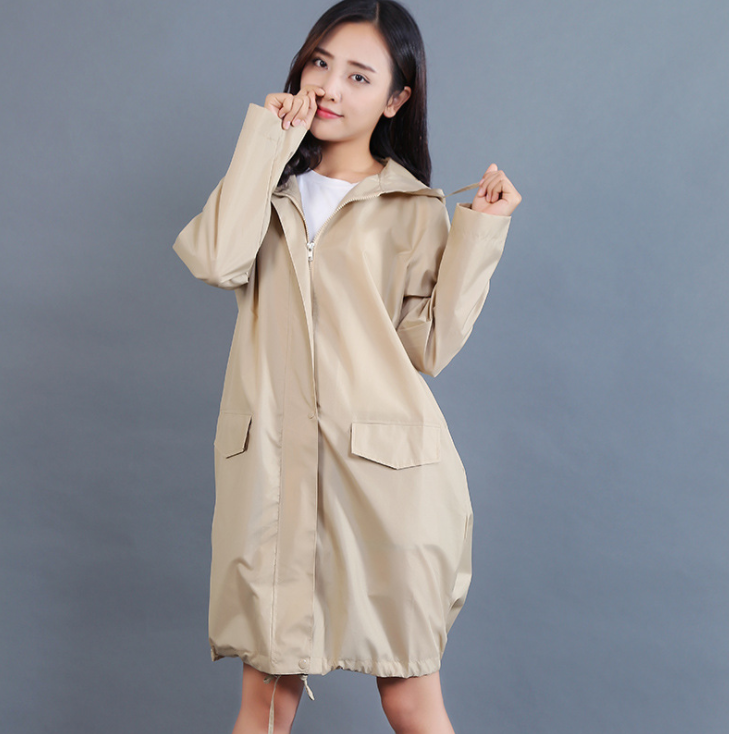 Eleanor Scott | Hooded Polka Dot Raincoat in Navy Blue