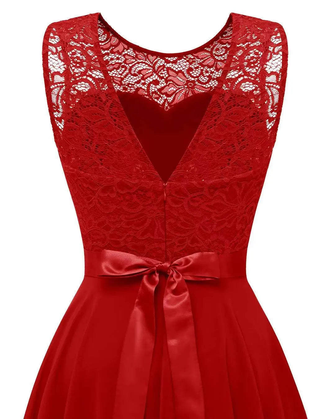 Vivienne Moreau | Burgundy High Low Cocktail Dress For Women