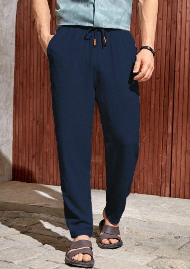Leonardo Ashford | Relaxed Linen Drawstring Trousers