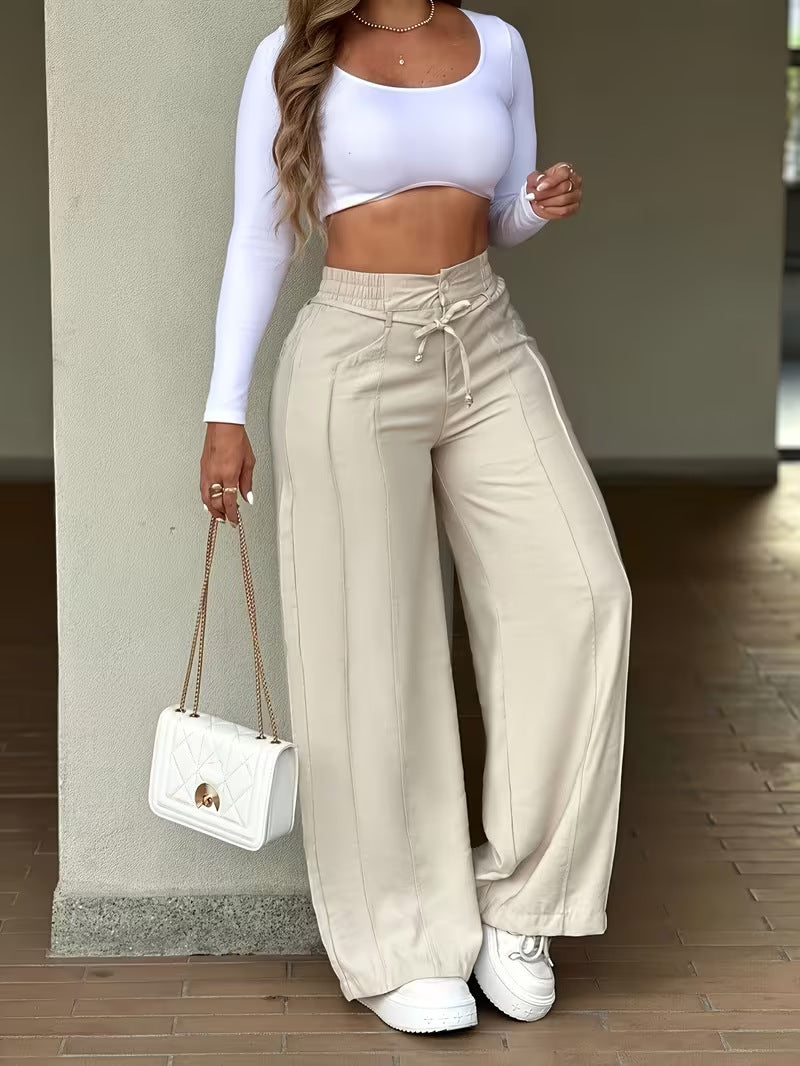 Victoria Bellini | Pantalon à jambes larges et cordon pour femme