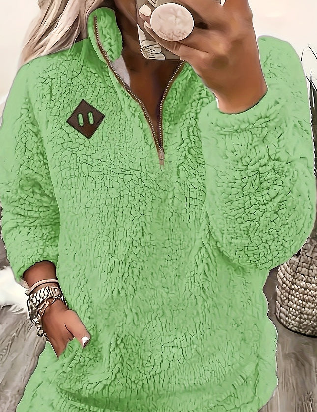Poppy Griffiths | Plush Half-Zip Fleece Pullover