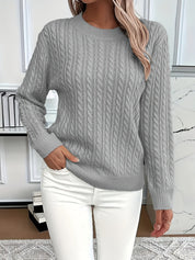 Louisa Bramley | Cable-Knit Round Neck Sweater
