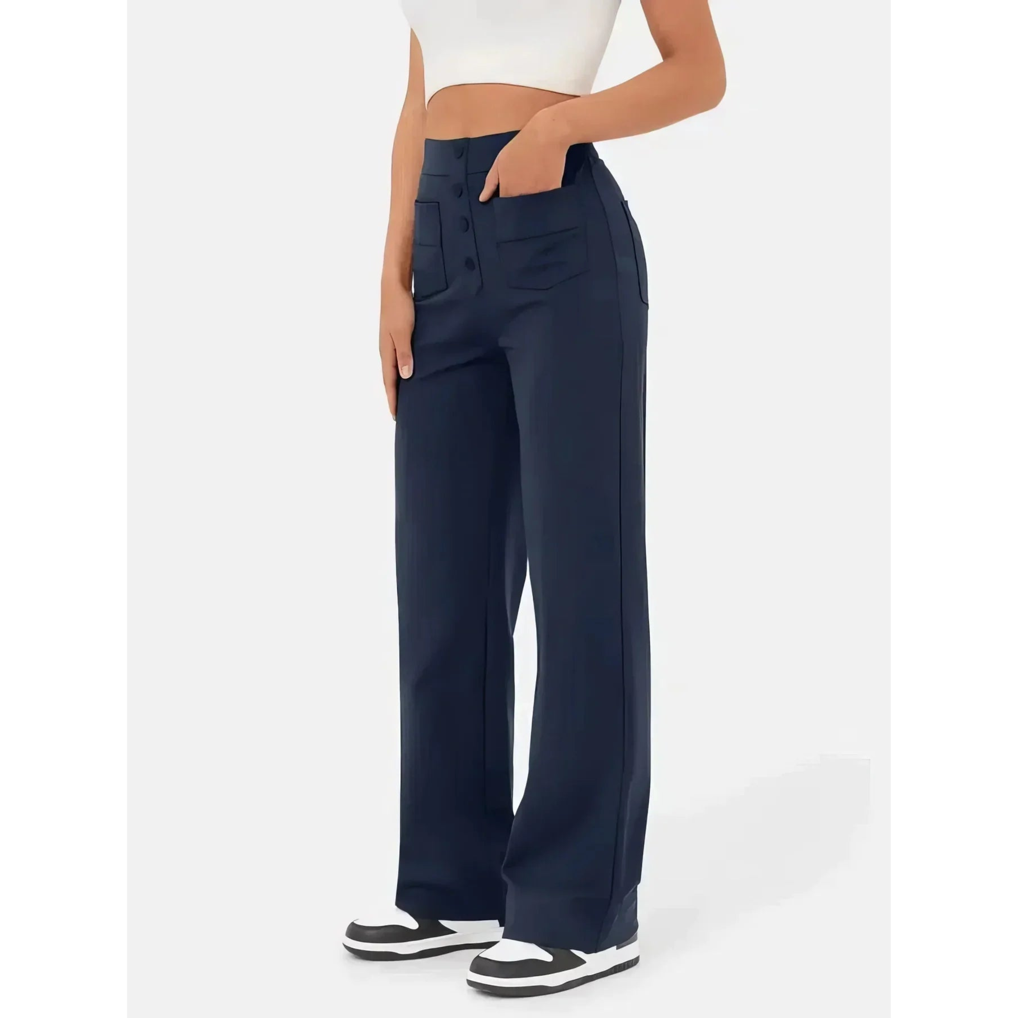 Amelia Kensington | Pantalon taille haute à jambes larges