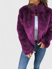 Georgina Pratt | Purple Faux Fur Jacket
