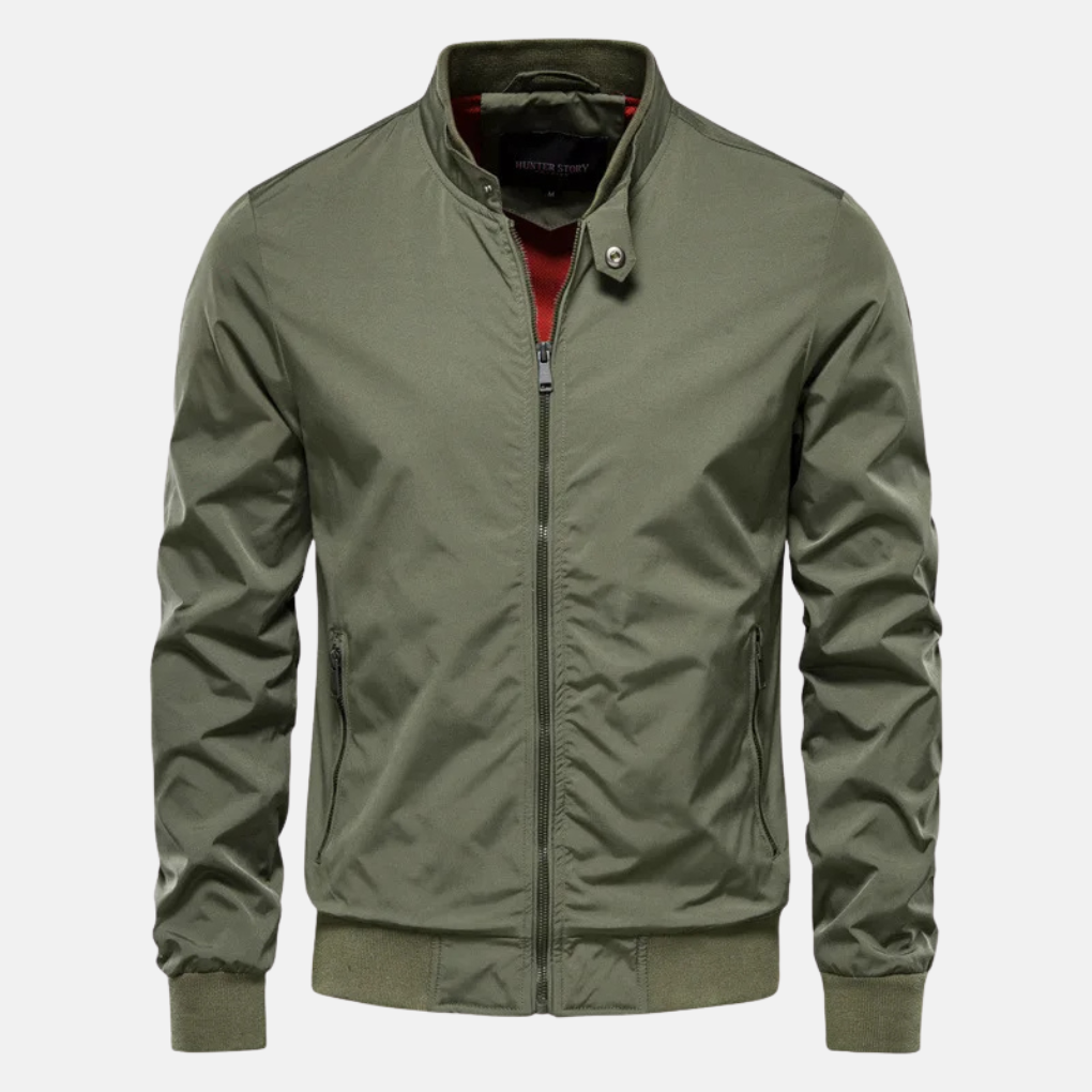 Charles Woods | Blouson bomber coupe-vent noir pour homme