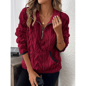 Millicent Edwards | Half-Zip Plush Fleece Sweater