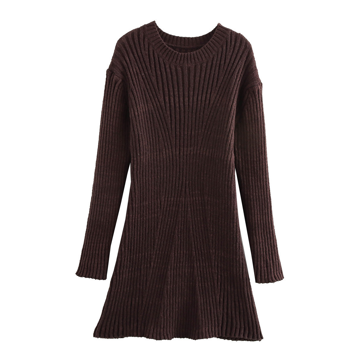 Victoria Walker | Ribbed Knit A-Line Mini Dress For Women