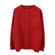 Annabel Ashcombe | Rose Pink Knitted Button-Front Cardigan