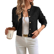 Philippa Hamilton | Cropped Knit Button-Front Cardigan
