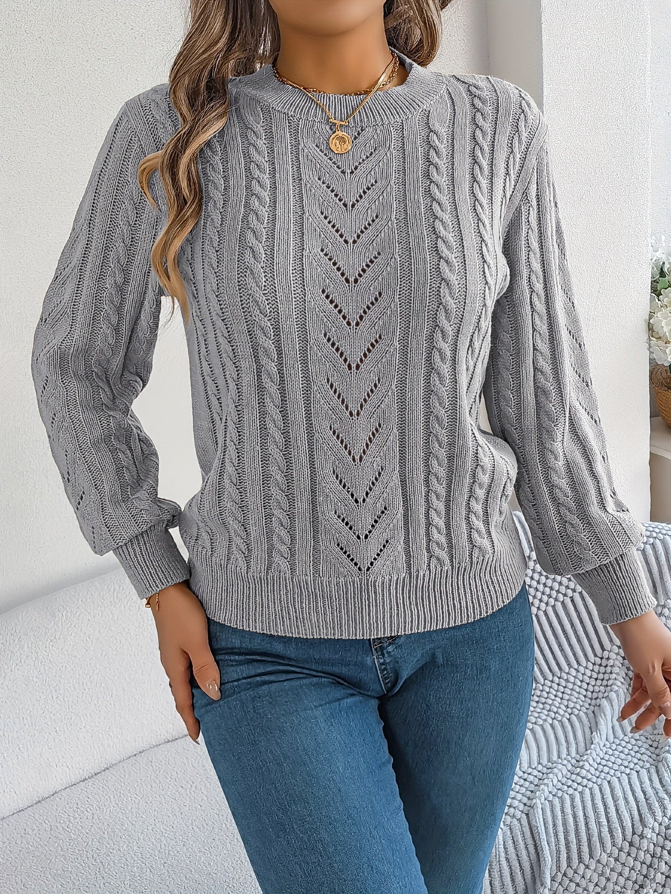 Alice Hughes | Pull texturé en maille torsadée
