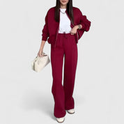 Nadia Pemberton | Ensemble pull oversize zippé et pantalon large