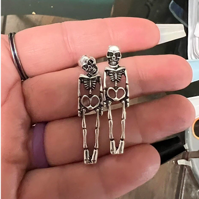 Papa osseux | Boucles d’oreilles d’Halloween squelette