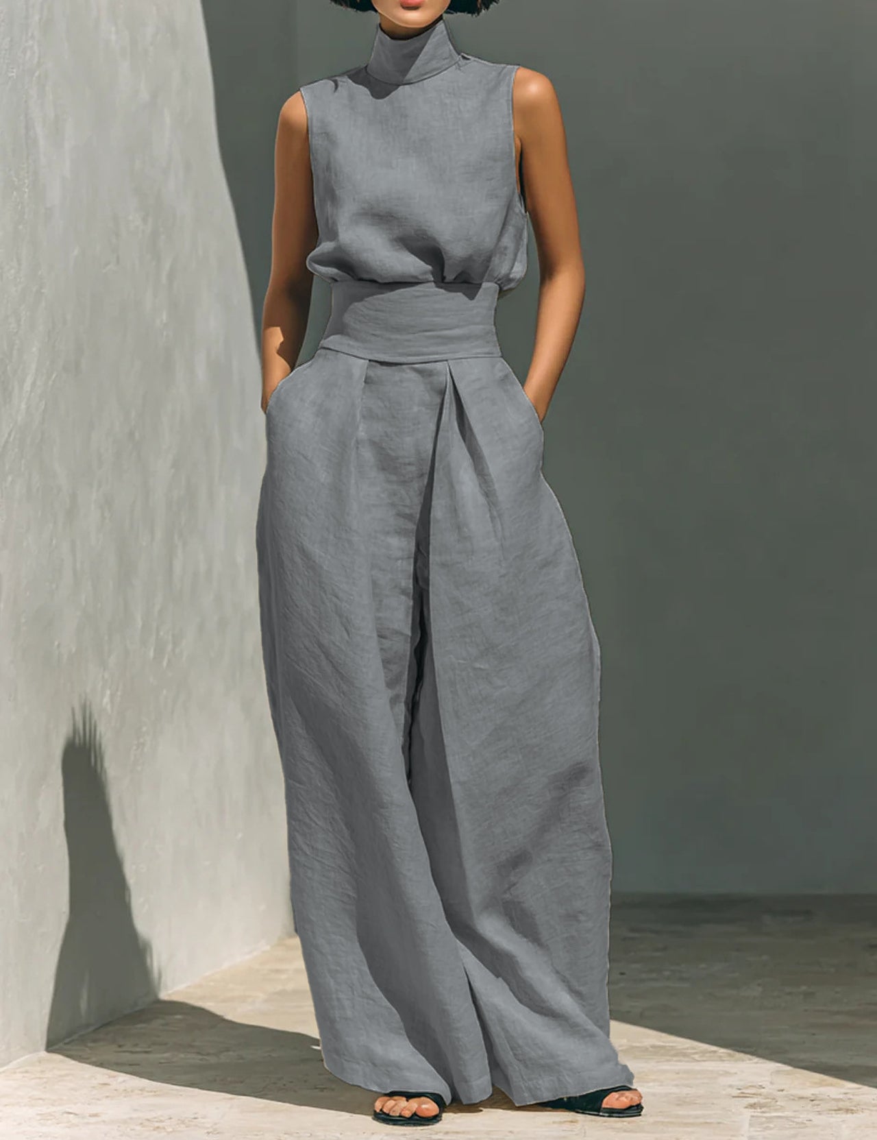 Genevieve Laurent | Linen Two Piece Set For Women