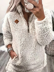 Poppy Griffiths | Plush Half-Zip Fleece Pullover