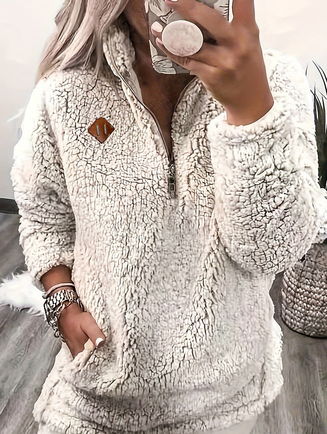 Poppy Griffiths | Plush Half-Zip Fleece Pullover