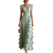 Emilia Whitmore | Robe longue élégante à volants pour femme