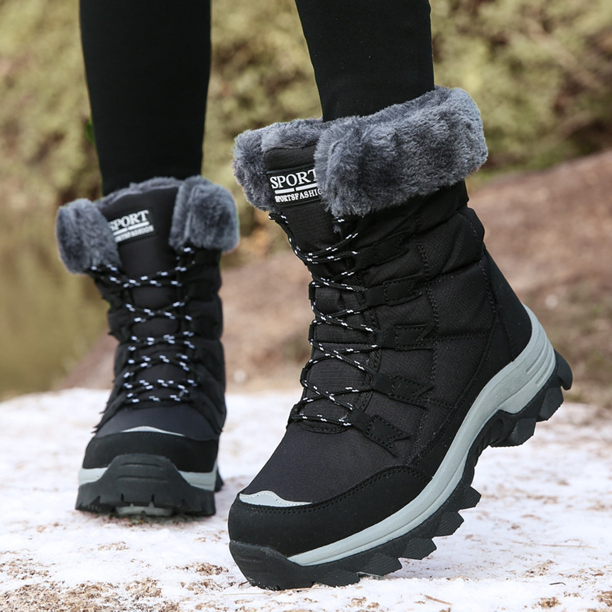 Verity Edwards | Bottes de neige imperméables à bordure en fausse fourrure