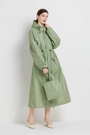 Daisy Williams | Imperméable long à capuche jaune soleil