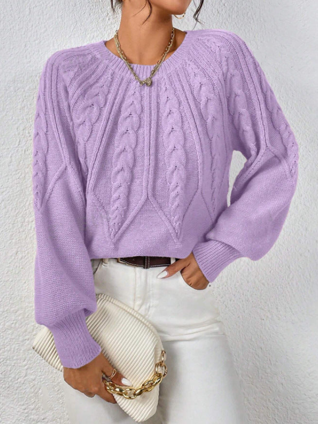 Clara Bennett | Cable Knit Crew Neck Sweater
