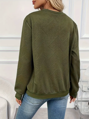 Edith Sutherland | Asymmetrical Button-Front Sweatshirt