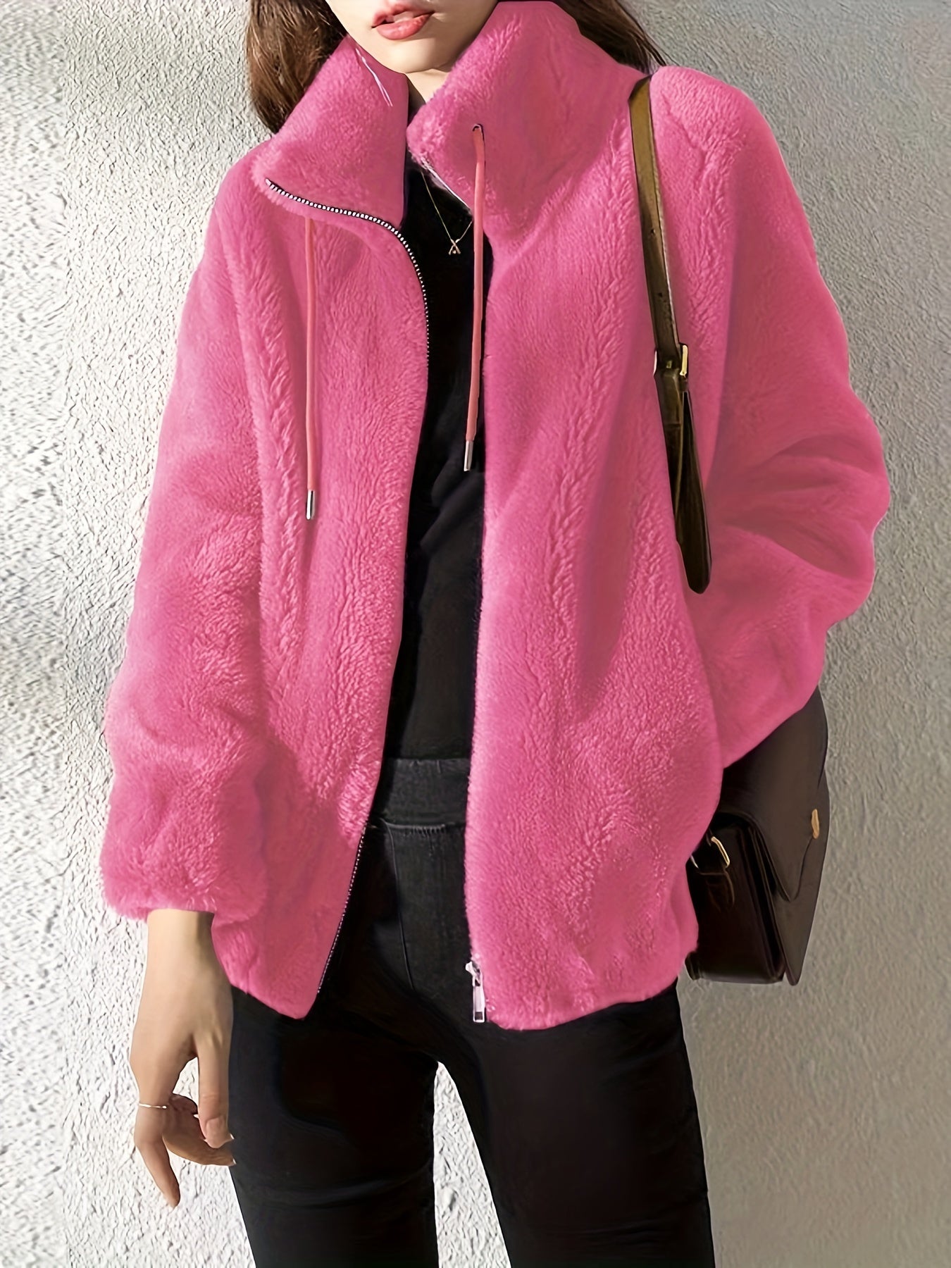 Rosie Kendall | Veste oversize zippée en fausse fourrure