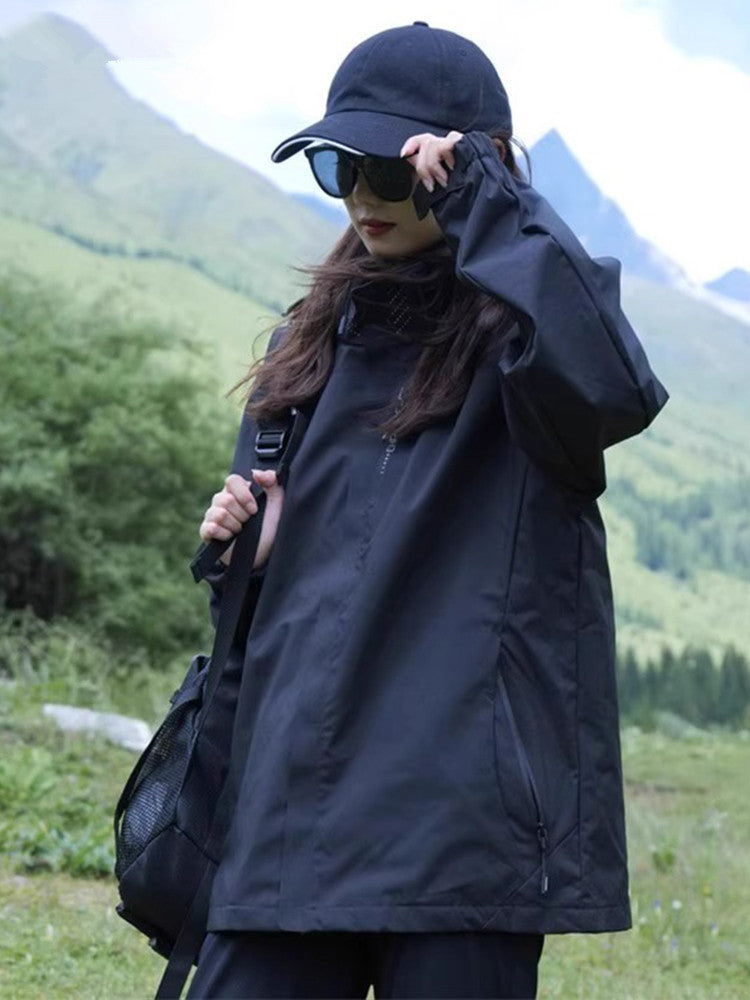 Imogen Walker | Veste shell imperméable oversize noire