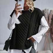 Victoria Green | Cozy Cable-Knit Sweater Vest