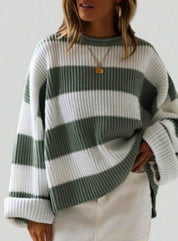 Isobel Kerr | Striped Oversized Batwing Sleeve Jumper