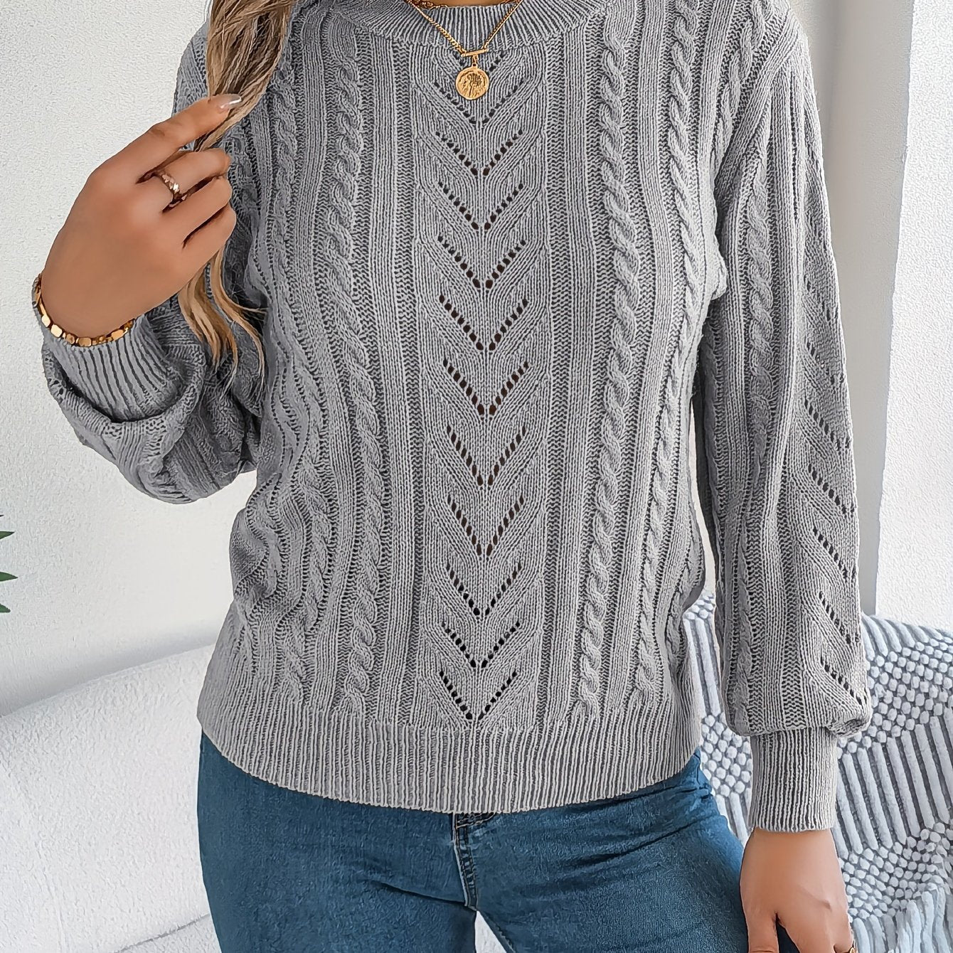 Alice Hughes | Pull texturé en maille torsadée