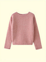 Cecily Hall | Relaxed Crew Neck Sweater in Olive Green