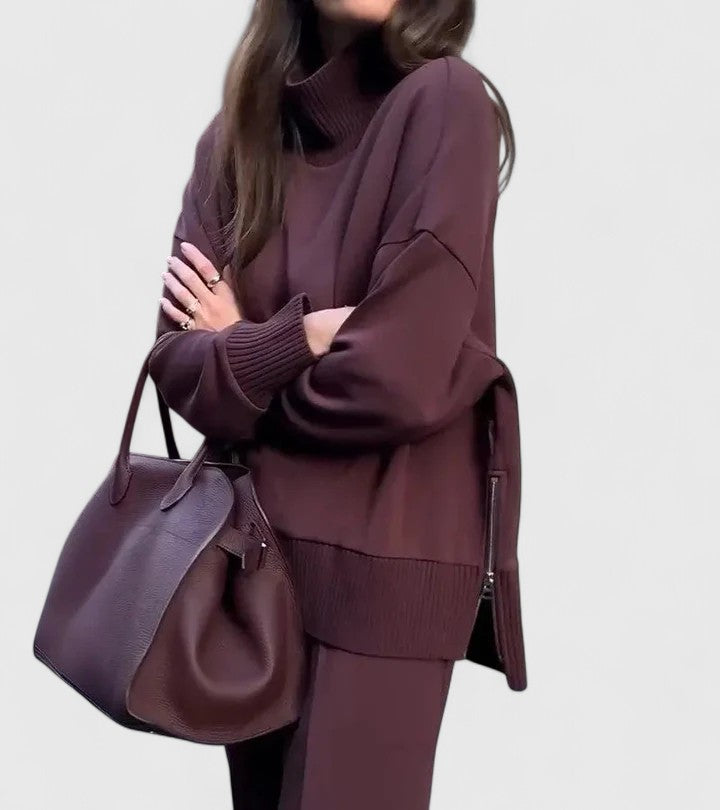 Ottilie Sandford | Knit Turtleneck Two-Piece Lounge Set